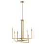 Bolero 6 Light Chandelier - Brass