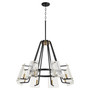 Tioga 8 Light Chandelier - Black