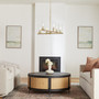 Juniper 6 Light Chandelier - Brass