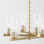 Juniper 8 Light Chandelier - Brass