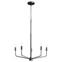 Harmony 5 Light Chandelier - Black