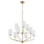 Harmony 9 Light Chandelier - Brass