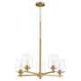 Veno 5 Light Chandelier - Brass