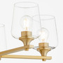 Veno 5 Light Chandelier - Brass
