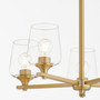 Veno 5 Light Chandelier - Brass