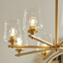 Veno 8 Light Chandelier - Brass