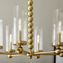Lee Blvd 6 LightChandelier- Brass