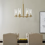 Lee Blvd 6 LightChandelier- Brass