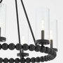 Lee Blvd 6 Light Ring Chandelier - Black