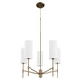 Hamilton 5 Light Chandelier - Dark Brass
