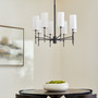 Hamilton 8 Light Chandelier - Black