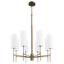 Hamilton 8 Light Chandelier - Dark Brass
