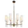 Hamilton 8 Light Chandelier - Dark Brass