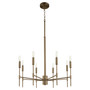 Hamilton 8 Light Chandelier - Dark Brass
