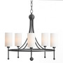 Lee Blvd 5 Light Bead Chandelier - Black