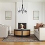 Lee Blvd 5 Light Bead Chandelier - Black