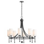 Lee Blvd 8 Light Bead Chandelier - Black