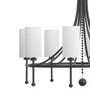 Lee Blvd 8 Light Bead Chandelier - Black