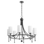 Lee Blvd 8 Light Bead Chandelier - Black