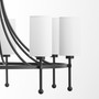 Lee Blvd 8 Light Bead Chandelier - Black