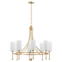 Lee Blvd 8 Light Bead Chandelier - Brass