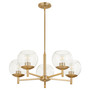 Lyon 5 Light Chandelier - Brass