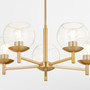 Lyon 5 Light Chandelier - Brass