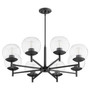 Lyon 8 Light Chandelier - Black