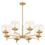 Lyon 8 Light Chandelier - Brass