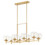 Lyon 8 Light Linear Chandelier- Brass