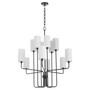 Charlotte 12 Light Chandelier - Black