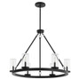 Gentry 6 Light Wet Chandelier - Black