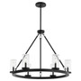 Gentry 6 Light Wet Chandelier - Black