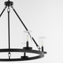 Gentry 6 Light Wet Chandelier - Black