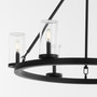 Gentry 6 Light Wet Chandelier - Black