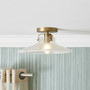 Mled Alabaster Dual Mount - Brass