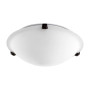 12" Satin Opal Ceiling Mount - Bronze
