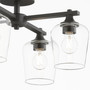 Veno 4 Light Ceiling Mount - Black