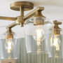 Veno 4 Light Ceiling Mount - Brass
