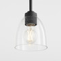 Reyes Clear Seeded Pendant - Black
