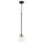 Monarch 1 Light Pendant - Black