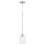 Tribute 1 Light Pendant - Nickel