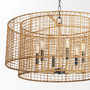Abaca 6 Light Pendant - Black