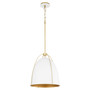 Jamie 15" Egg 1 Light Pendant - Studio White