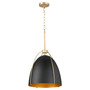 Jamie 18" Egg 3 Light Pendant - Matte Black