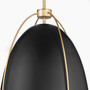 Jamie 18" Egg 3 Light Pendant - Matte Black
