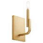Tempo 1 Light Wall Mount - Brass