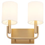 Tempo 2 Light Wall Mount - Brass