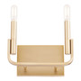 Tempo 2 Light Wall Mount - Brass