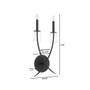 Majesty 2 Light Wall Mount - Black